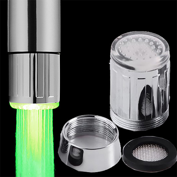 Grifo Con Luz Led RGB Cambio De Temperatura 7 Colores