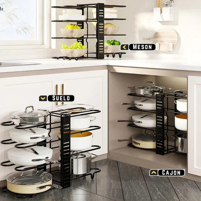 ProFlex™ Organizador de Ollas (E-Book GRATIS de cocina)