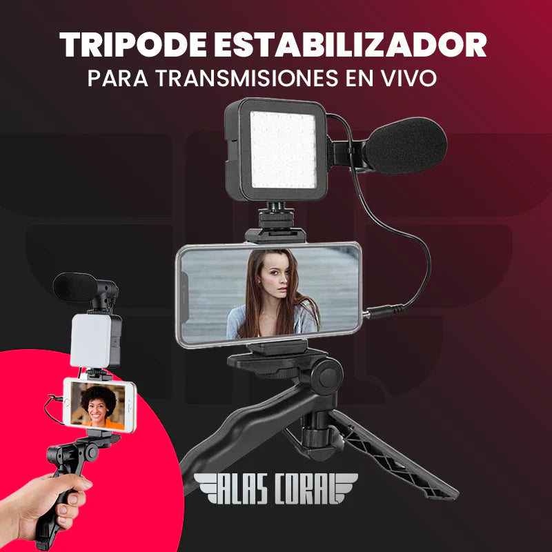 Incluye: Trípode, Potente Luz Led y Micrófono😎