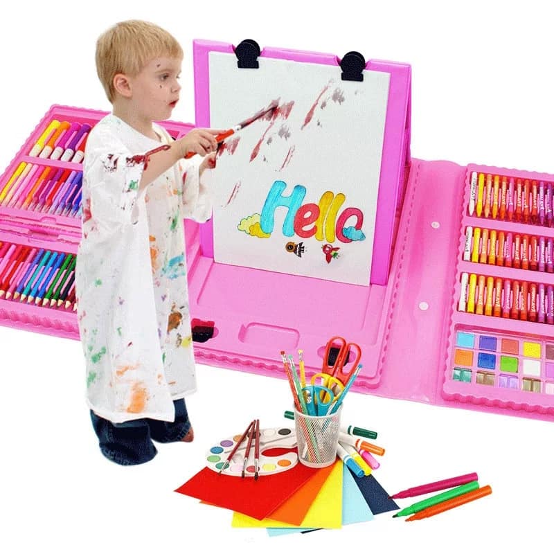 MEGA SET DE ARTE DE 208 PIEZAS PARA NIÑOS