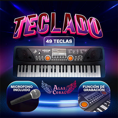 PIANO DE 49 TECLAS INCLUYE MICROFONO GRATIS🎤