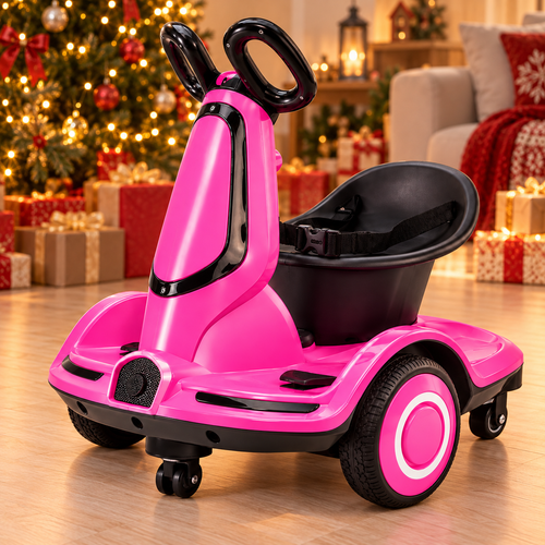 Carro eléctrico rosado