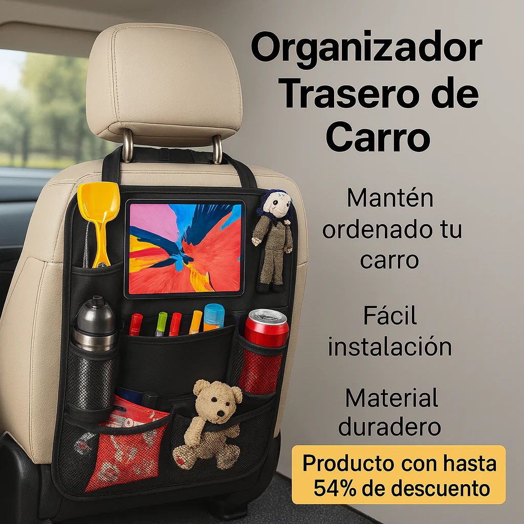 🚗 Organizador Trasero de Carro – ¡Transforma el desorden en orden en segundos!