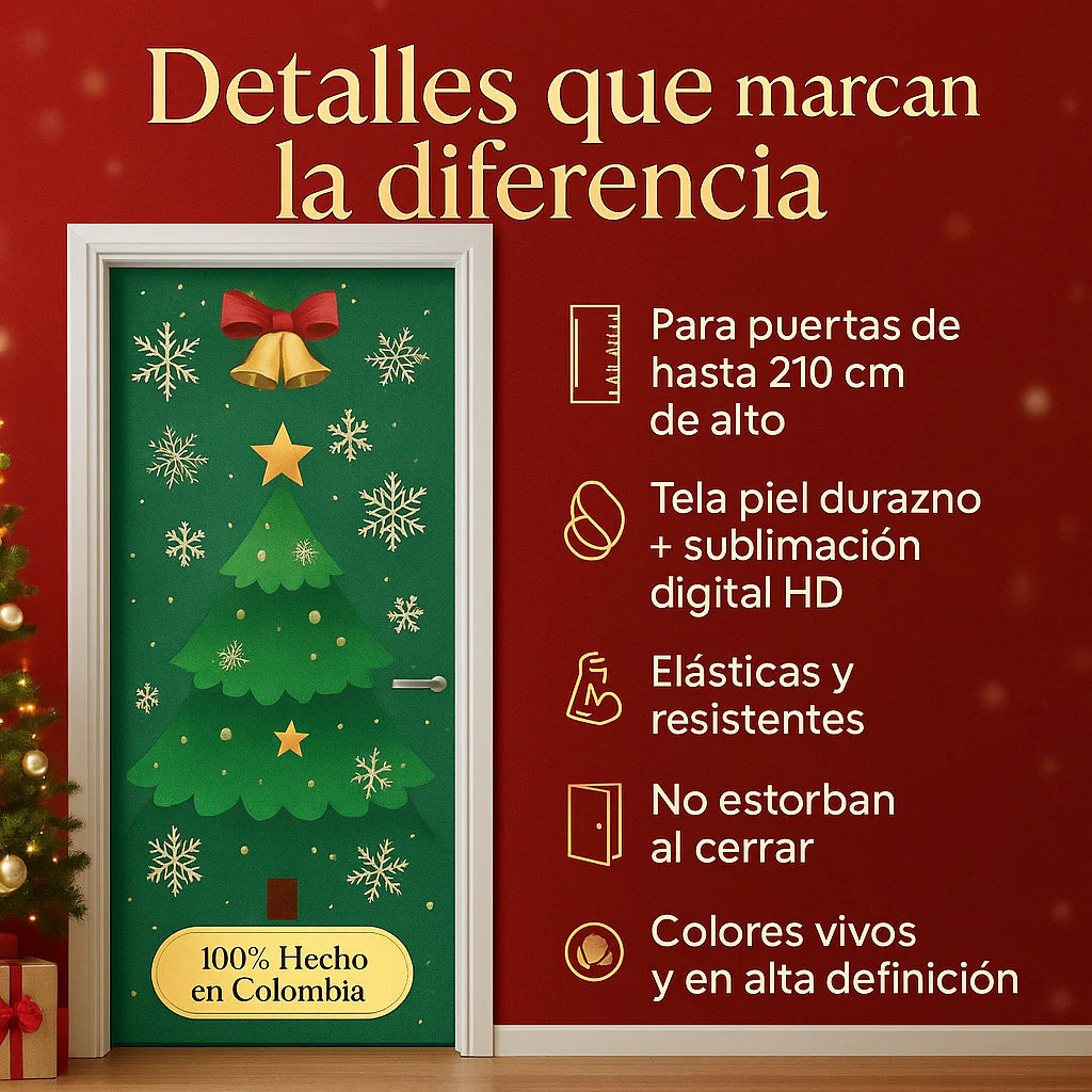 Fundas navideñas para puertas
