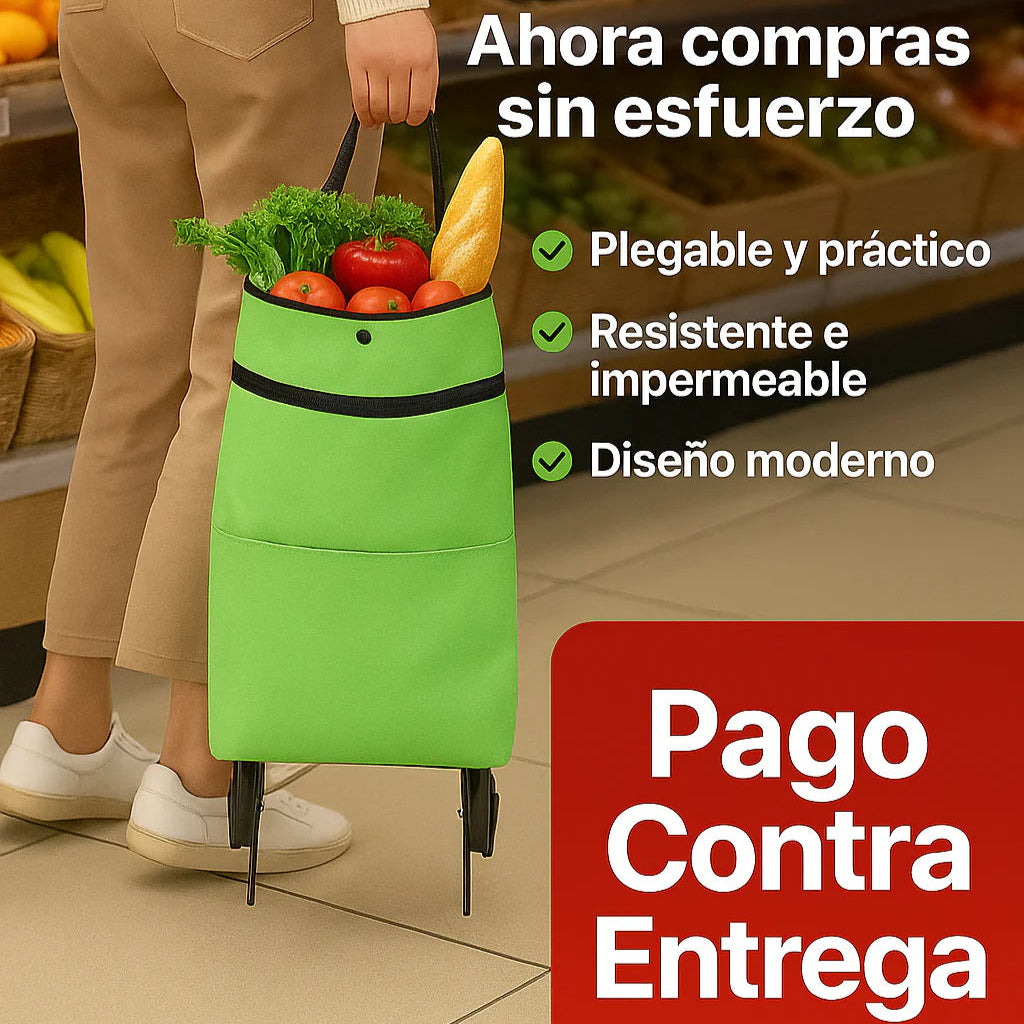 Bolso 2 en 1 con ruedas de compras