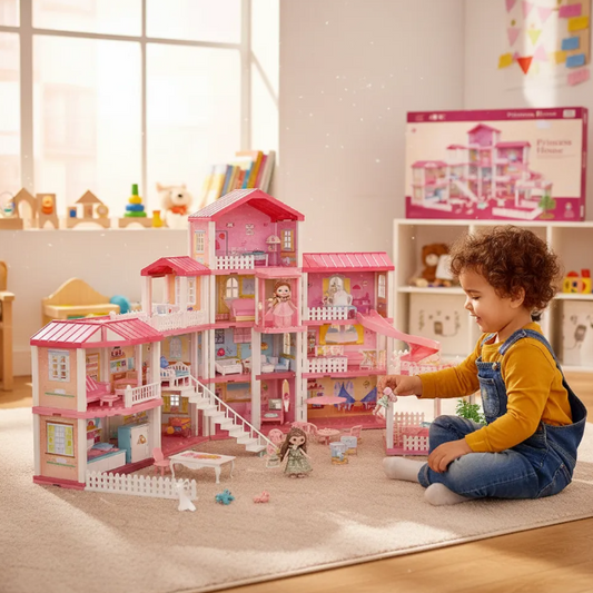 Casa de muñecas armable con cocina