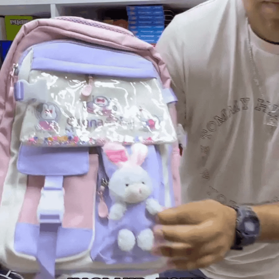 mochila escolar conejito