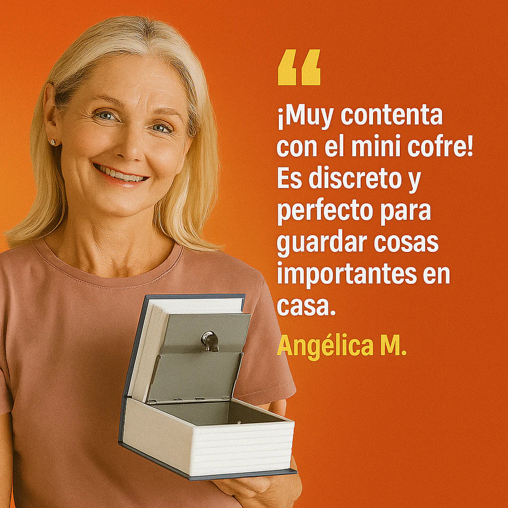 minicofre de seguridad forma libro