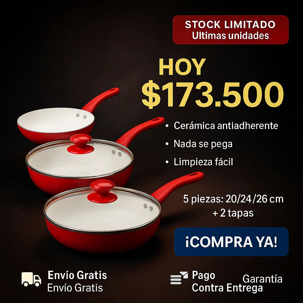set 5 piezas ceramica