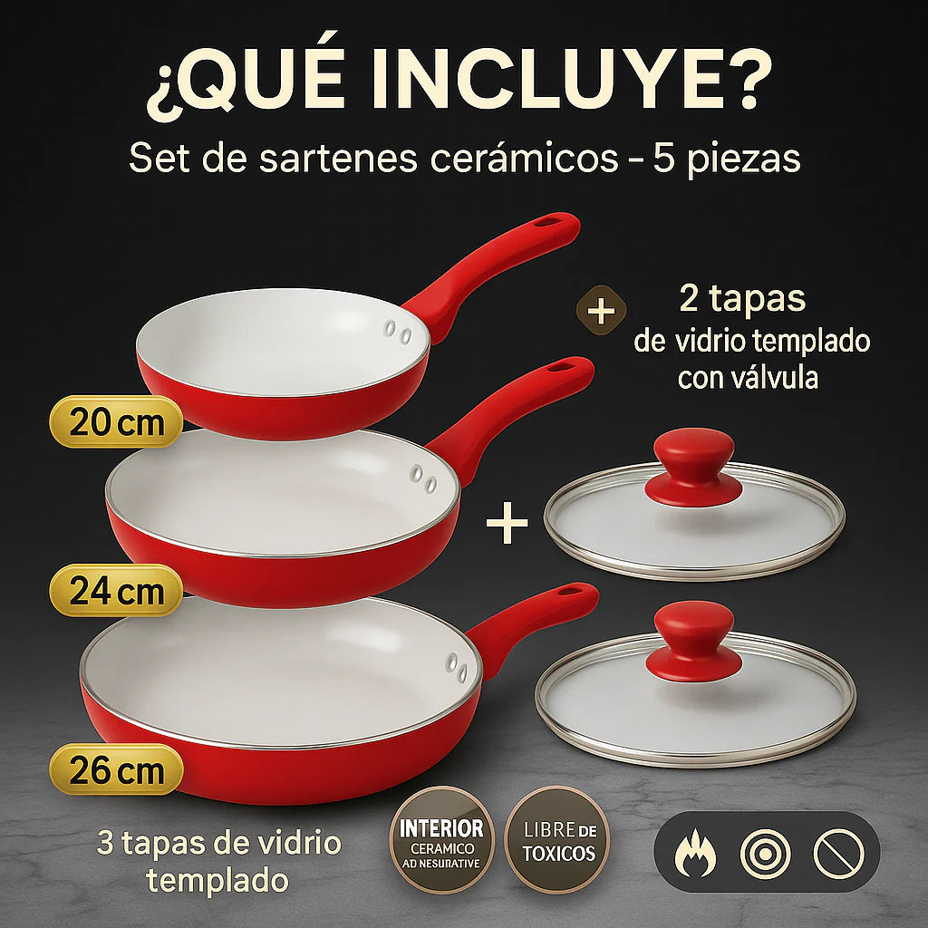 set 5 piezas ceramica