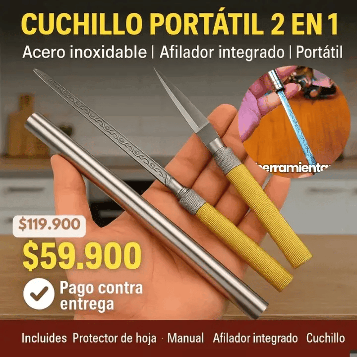 cuchillos 2 en 1 portatil