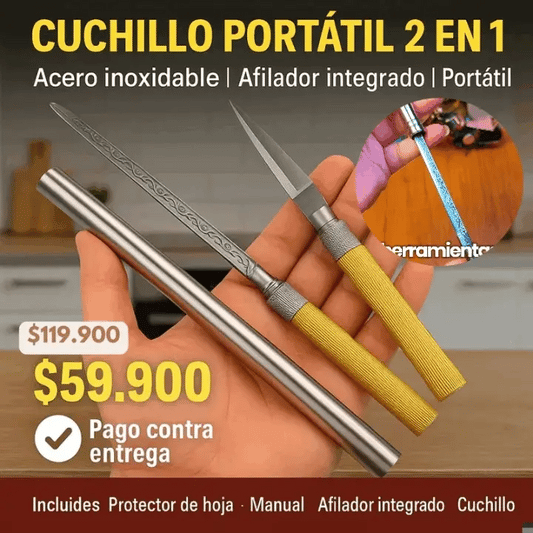 cuchillos 2 en 1 portatil