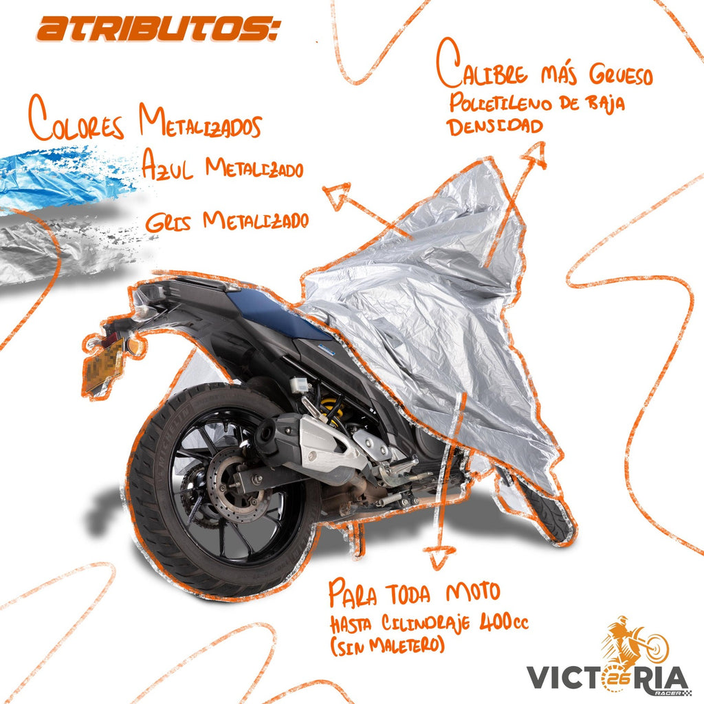 FUNDA IMPERMEABLE - Para todo tipo de MOTO
