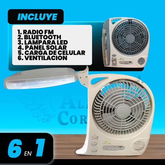 VENTILADOR PORTATIL ¡MULTIFUNCIONAL! 6 EN 1