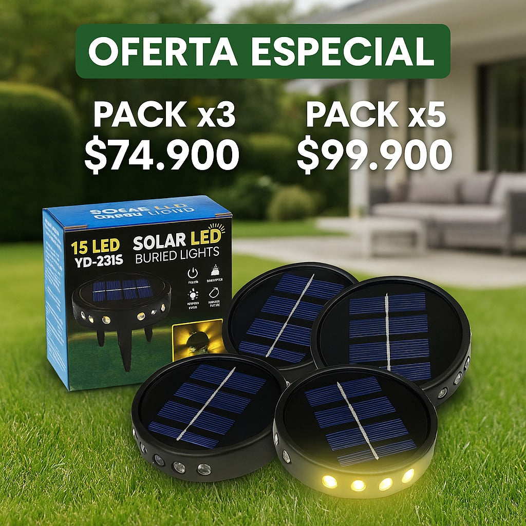 Lámparas Solares LED para Exteriores – ¡Ilumina tu Hogar con el Pack Ahorro!