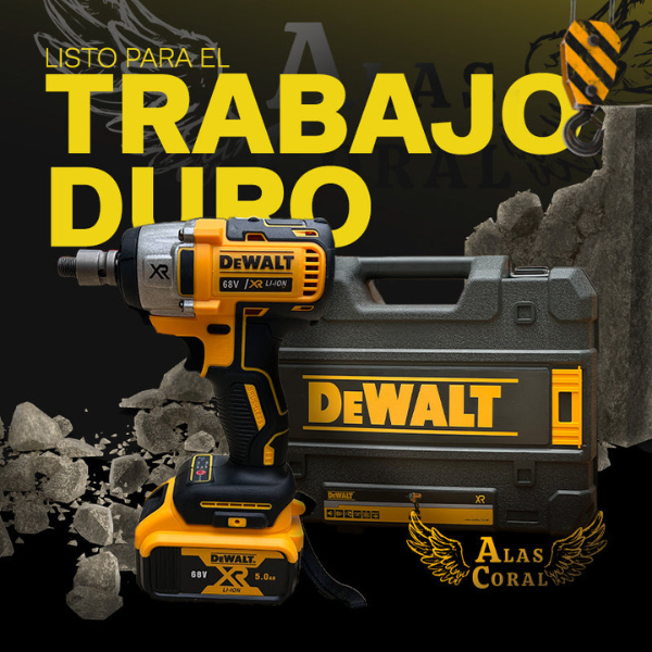 TALADRO DE ALTO IMPACTO 1/2 DE 68V CON KIT DE ACCESORIOS