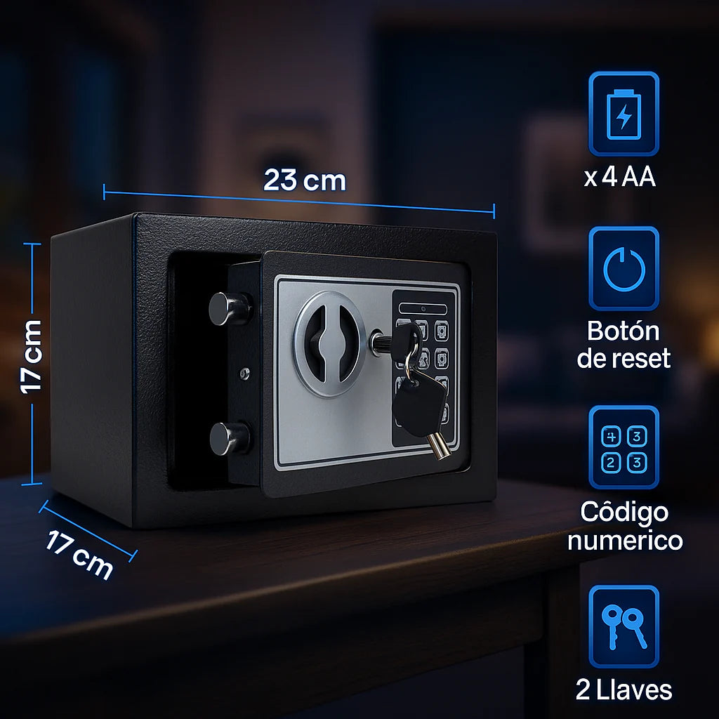 Caja de Seguridad Digital de Lujo Electrónica con Teclado y Cerradura.