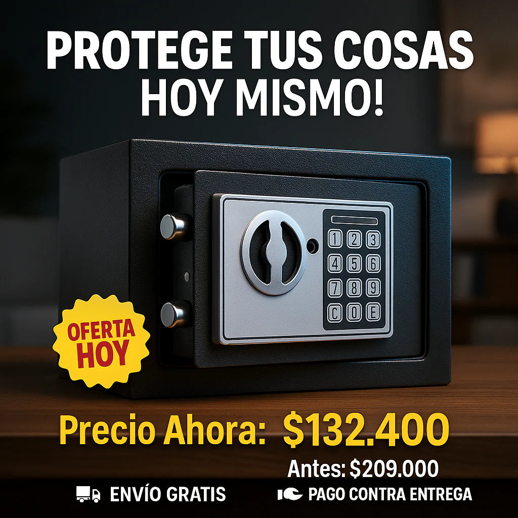 Caja de Seguridad Digital de Lujo Electrónica con Teclado y Cerradura.