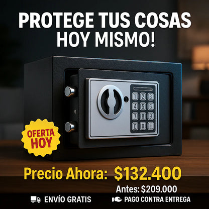 Caja de Seguridad Digital de Lujo Electrónica con Teclado y Cerradura.