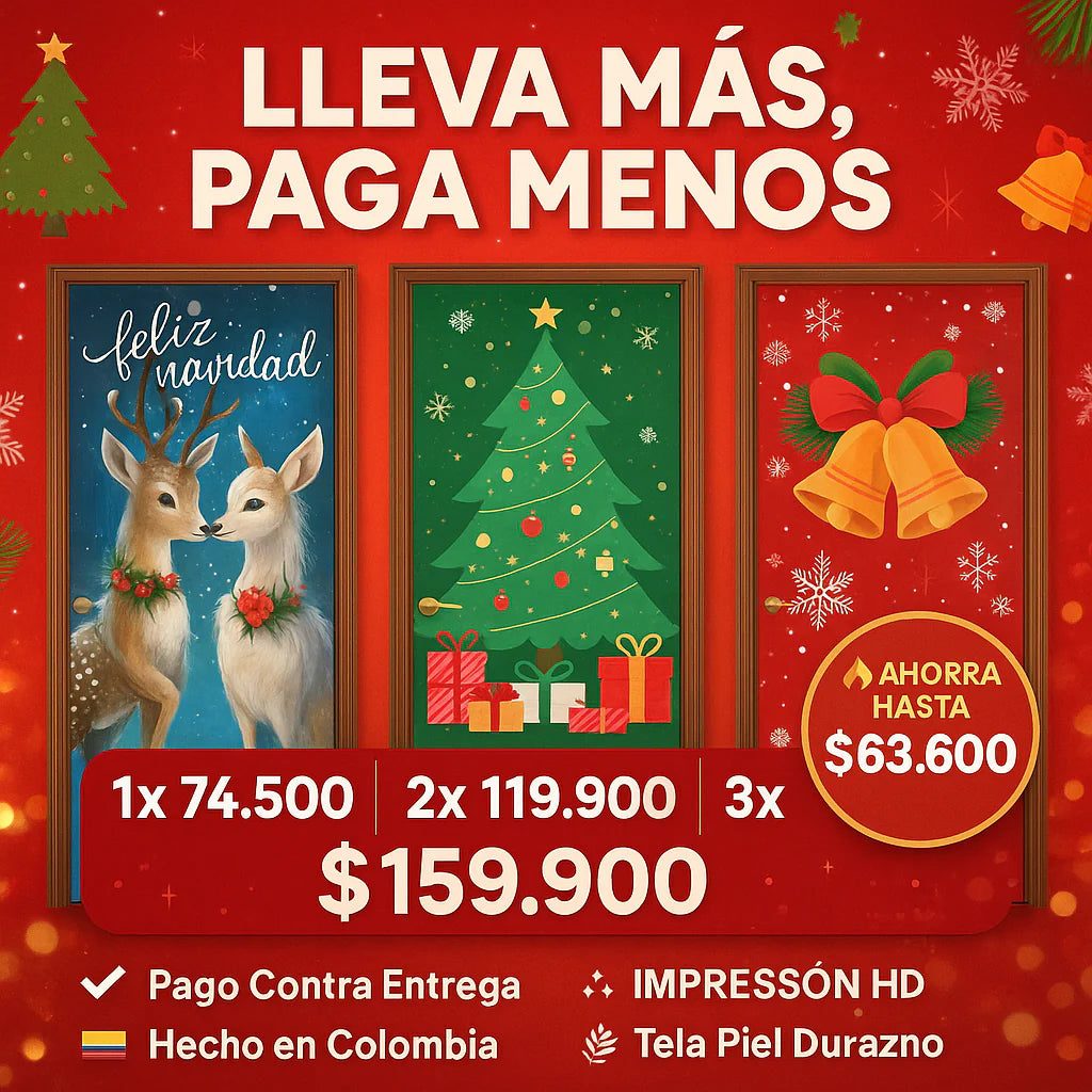 Fundas navideñas para puertas