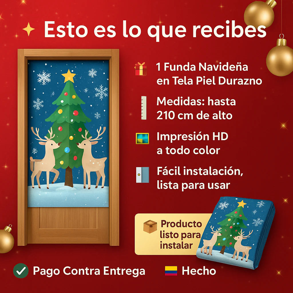 Fundas navideñas para puertas
