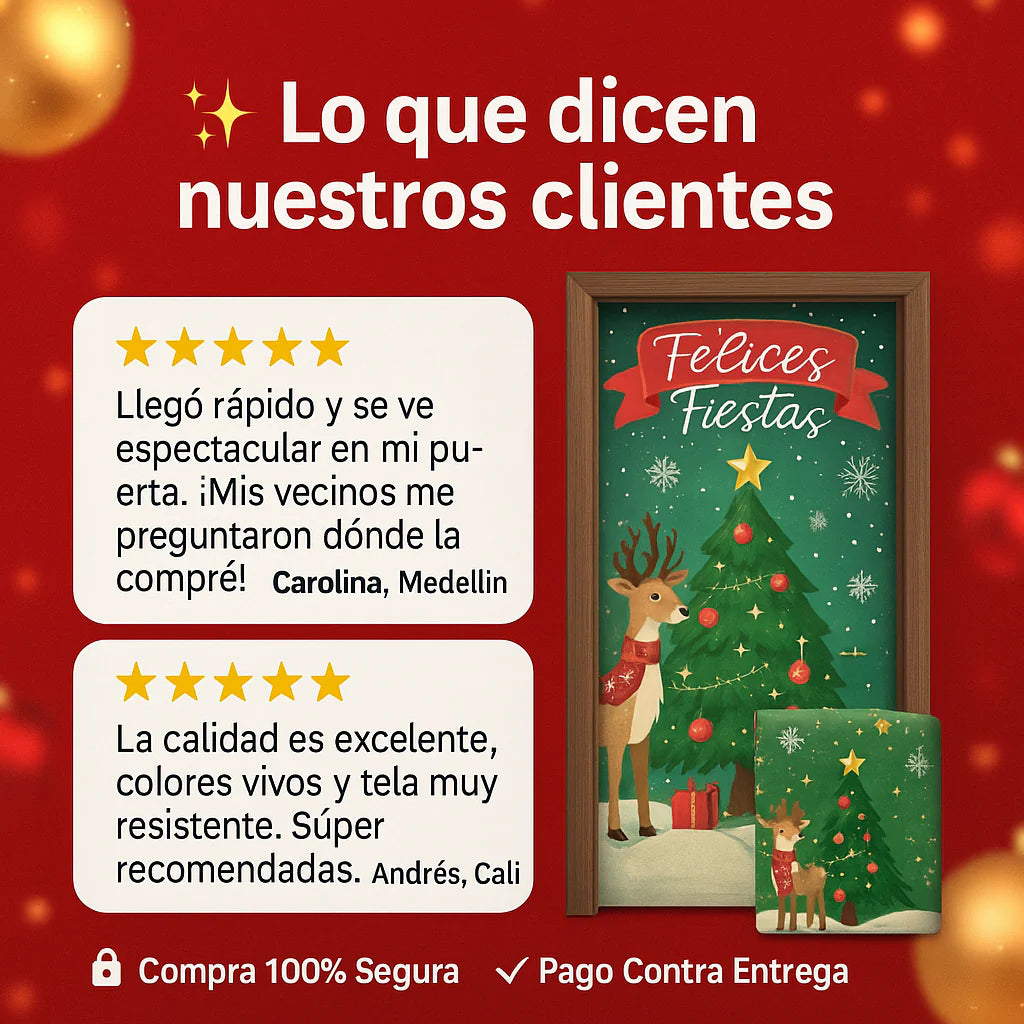 Fundas navideñas para puertas