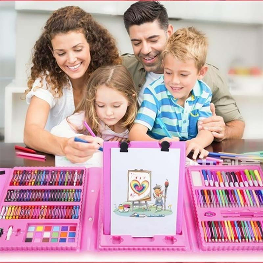 KIT DE ARTE DE 208 PIEZAS PARA NIÑO Y NIÑA