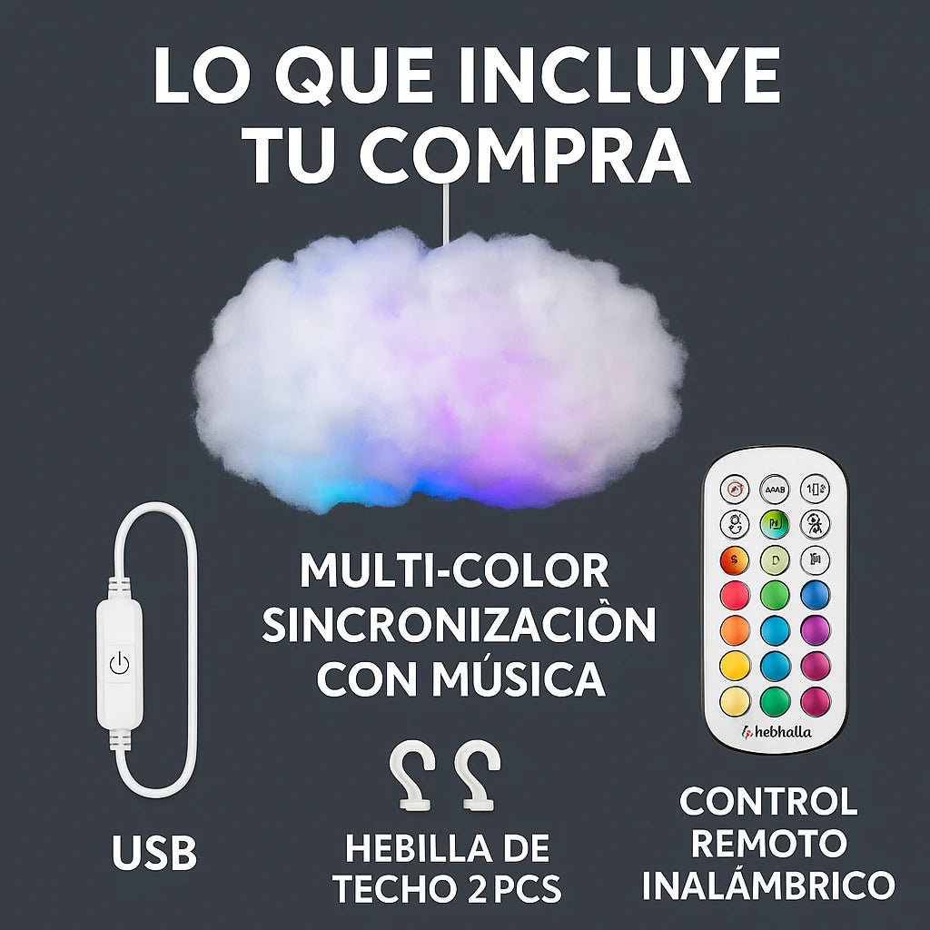 luz de rayo de nube de algodón