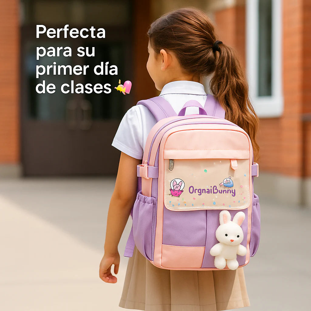 mochila escolar conejito
