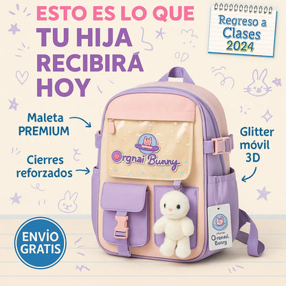 mochila escolar conejito