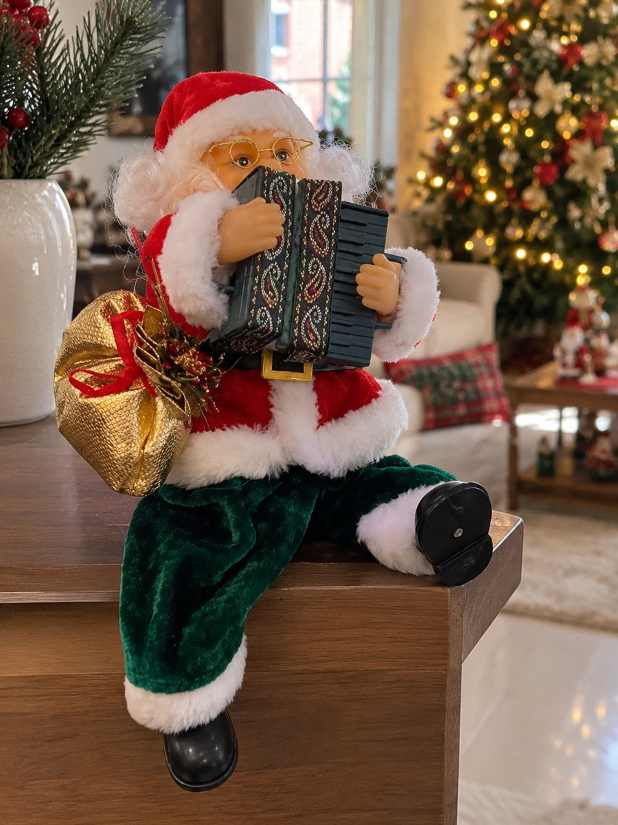 Papá Noel Acordeonista Musical