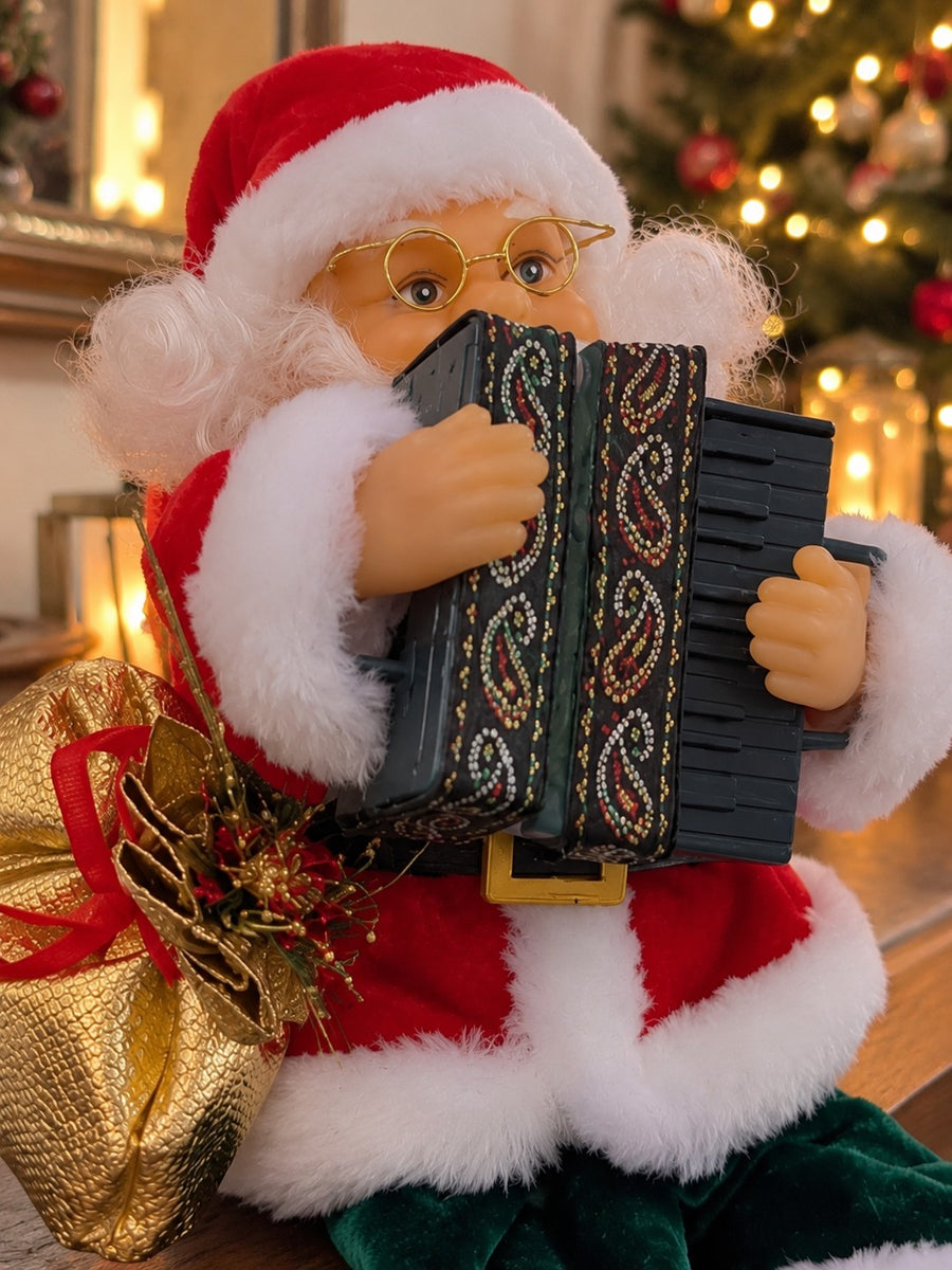 Papá Noel Acordeonista Musical