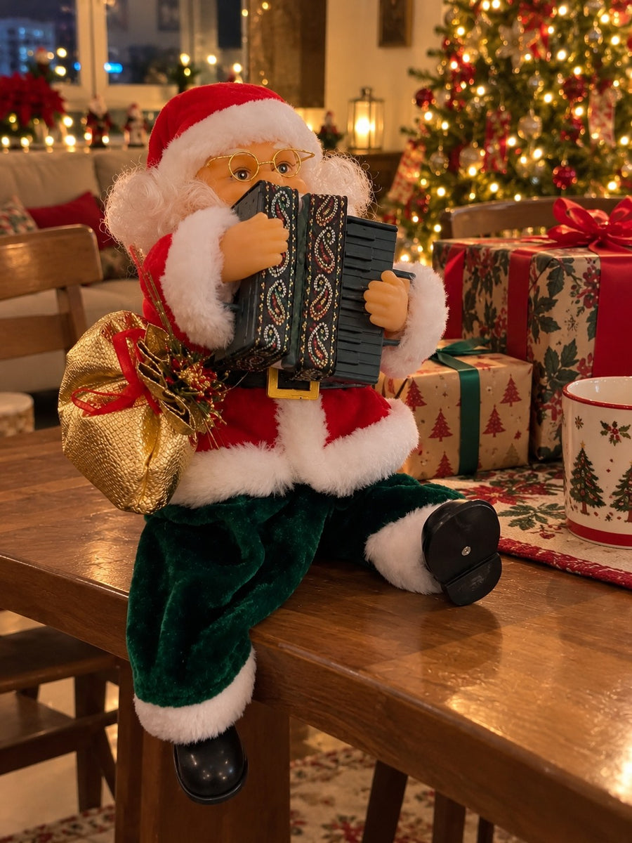 Papá Noel Acordeonista Musical