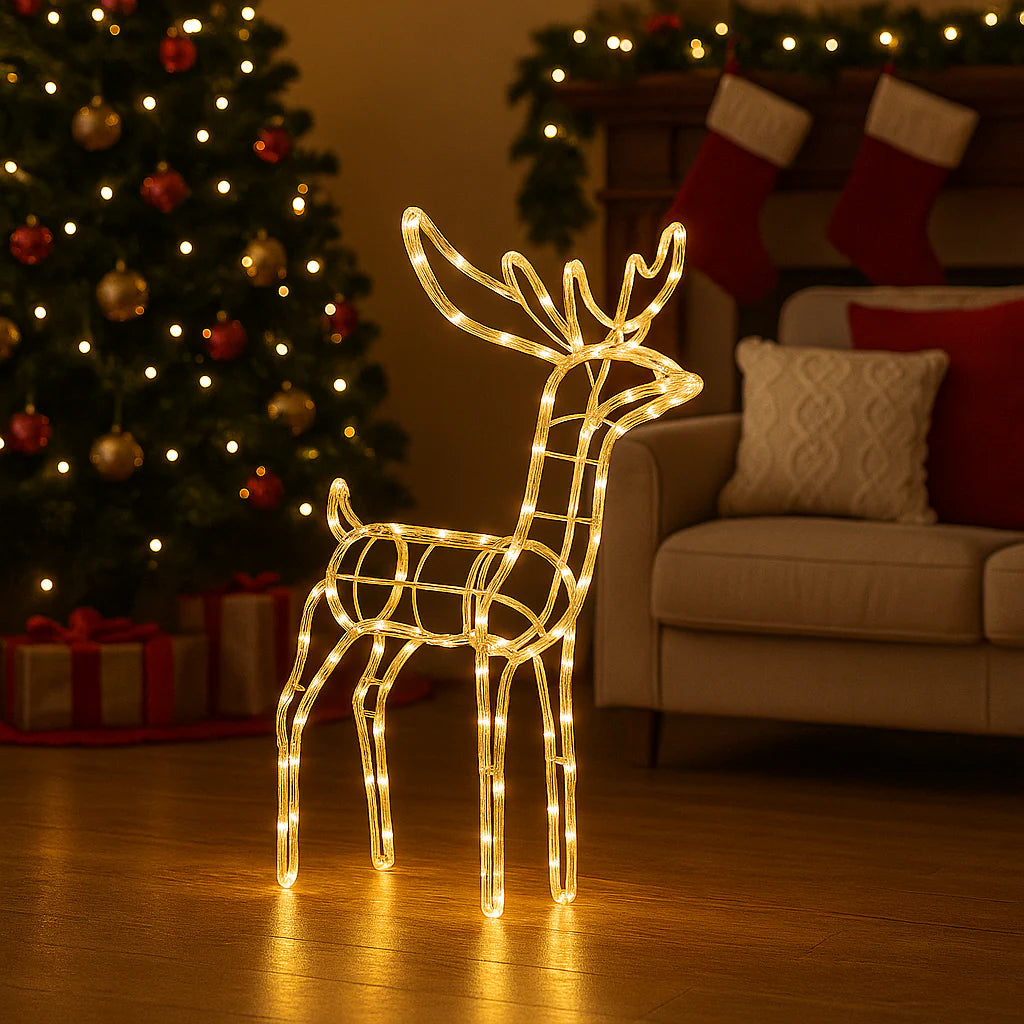 Reno Navidad Estructura Metalica - Luz led