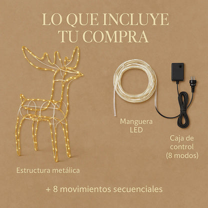 Reno Navidad Estructura Metalica - Luz led
