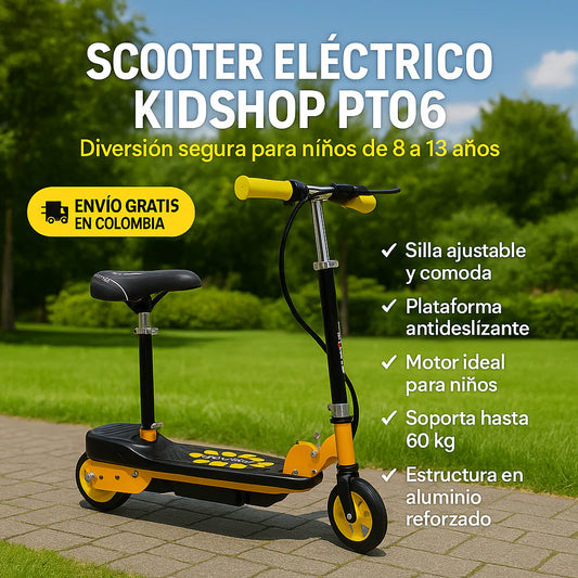 Patineta Scooter Eléctrico KIDSHOP PT06 con Silla