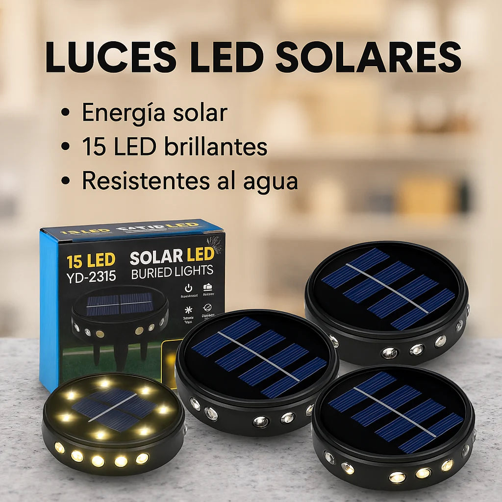 Luces Solares LED 15 – Jardín Iluminado sin Cables