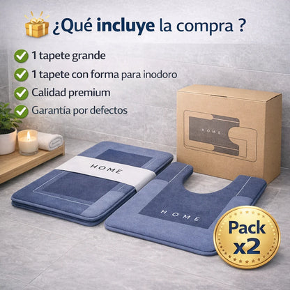 Tapete Absorbente Para Baño X2 Pcs