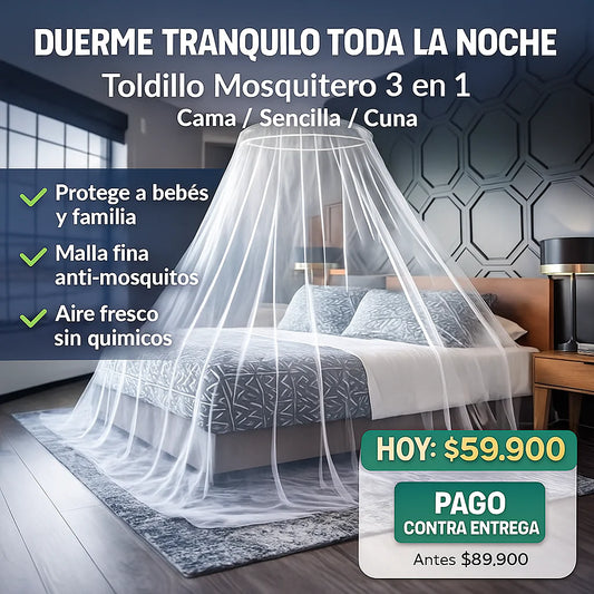 TOLDILLO MOSQUITERO CAMA DOBLE -BEBE CUNA- MOSQUITERA